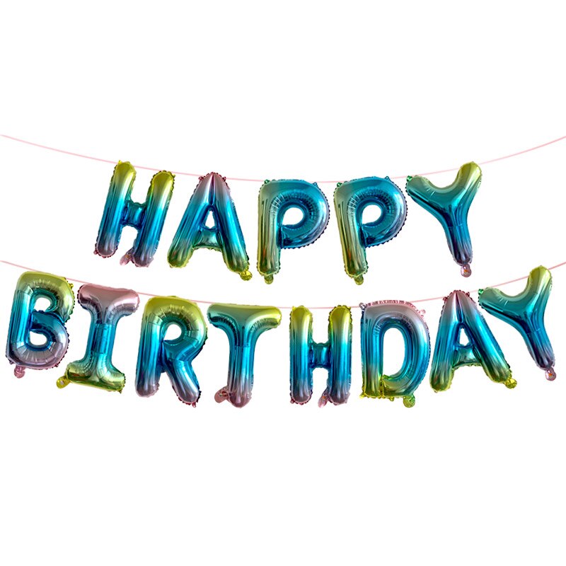 16 inch Letters HAPPY BIRTHDAY Foil Balloons birthday party decorations kids balls Alphabet Air Balloons Baby Shower Supplies