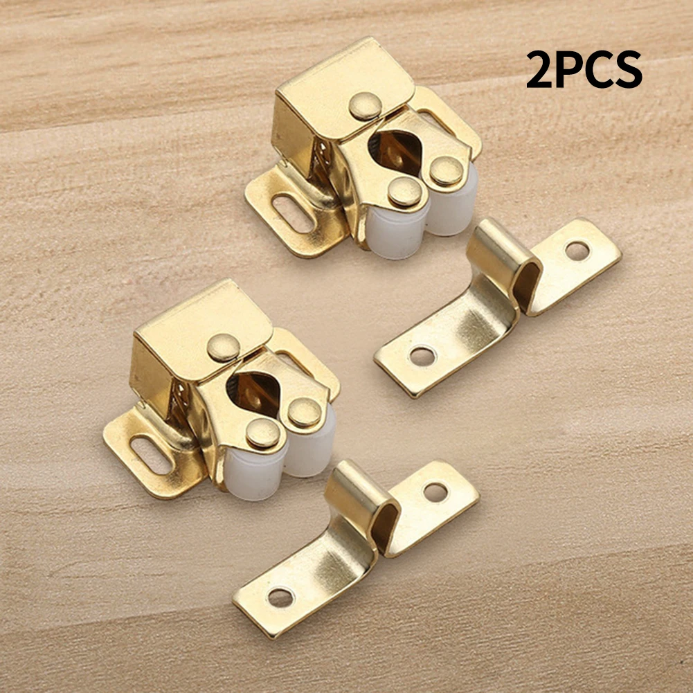 2X Iron Cabinet Locks Push To Close System For Cabinets Drawers Universal Self-closing Chests Drawers Home Improvement Hardware