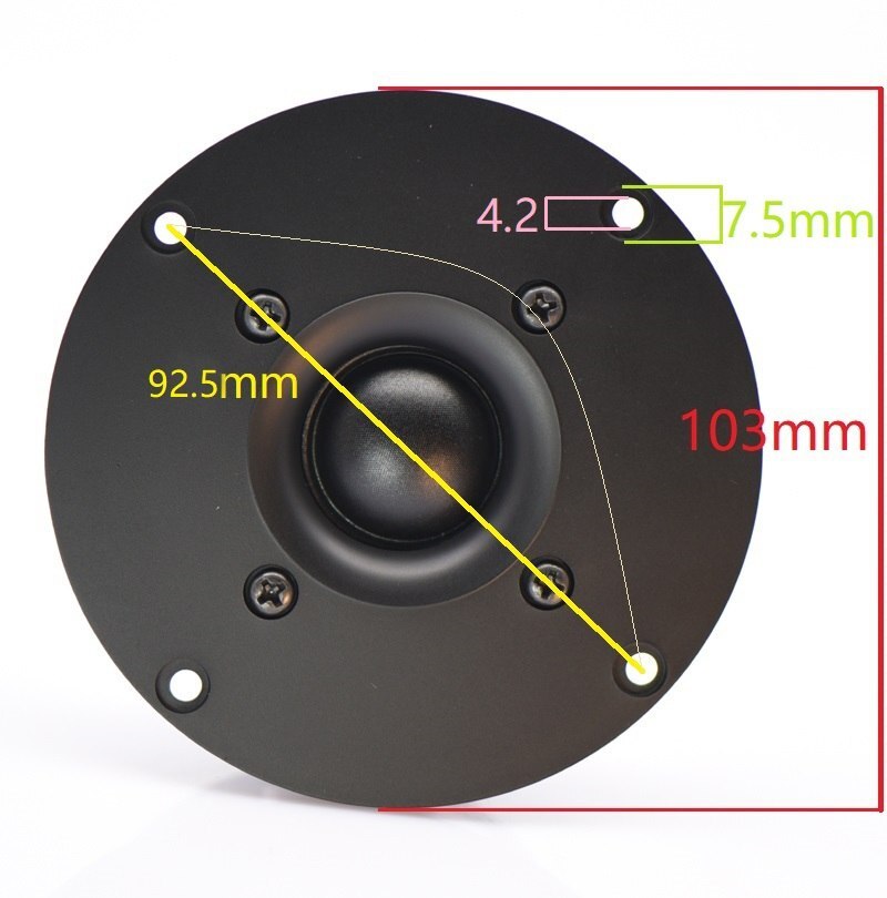 HIFIDIY LIVE hifi 4 inch Tweeter Luidspreker zwarte Zijde membraan 8 OHM 30 w plastic 103mm Treble Luidspreker b1-103S