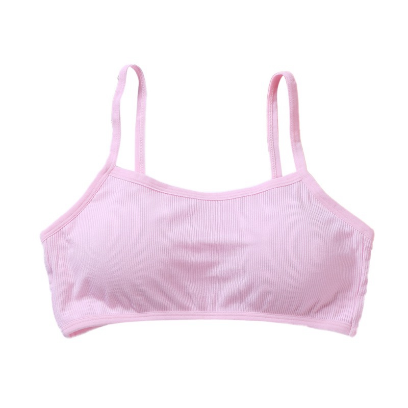Girls Training Bra Wireless Thin Cup Bra Comfortable Teenage Underwear: p