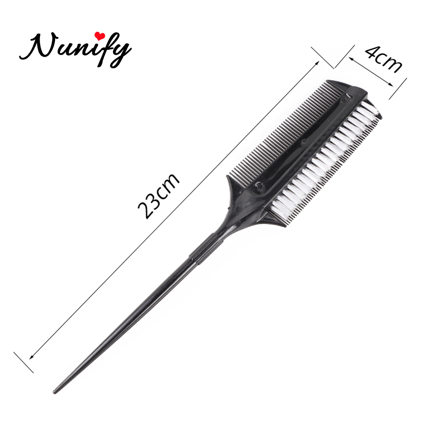 Nunify 4Pcs Plastic Krab Haar Clips En 1 Pc Haarverf Kam Thuis Diy Essentiële Tool Kappers Bakken Olie kam Met Borstel