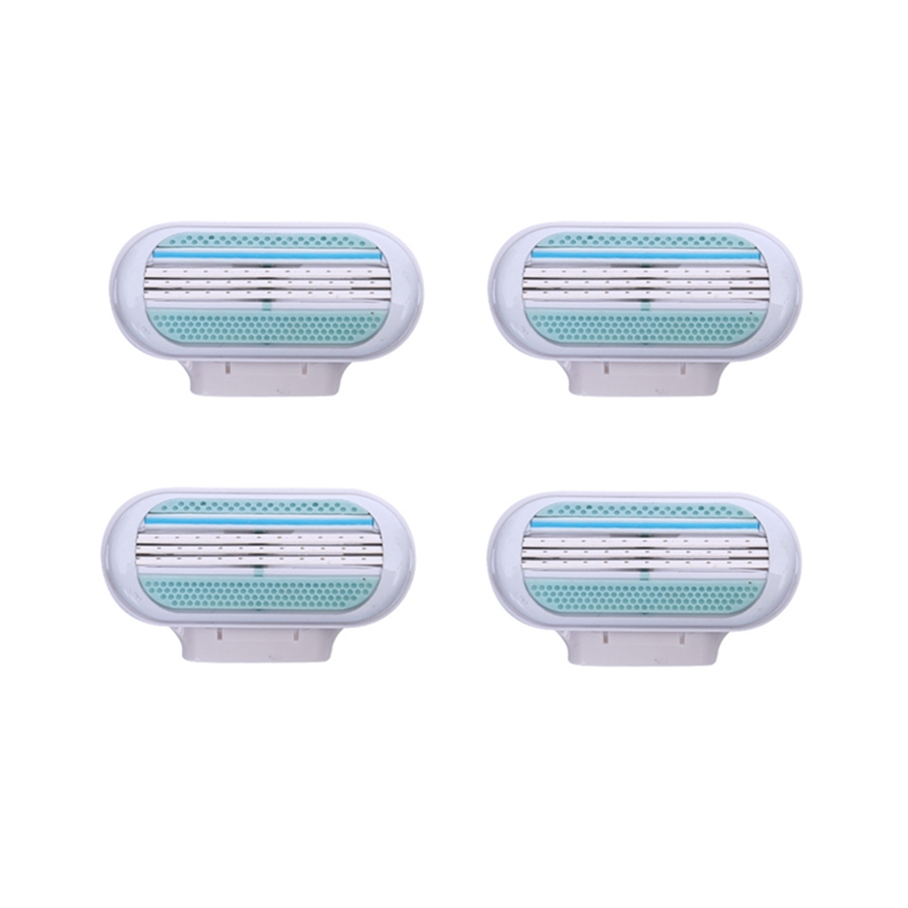 Beauty Safety Razor Blade Shaving Blades Female Sharpener 3 Layer Woman Razor Blades Head Suitable for Venuse Face care: 4pcs blade