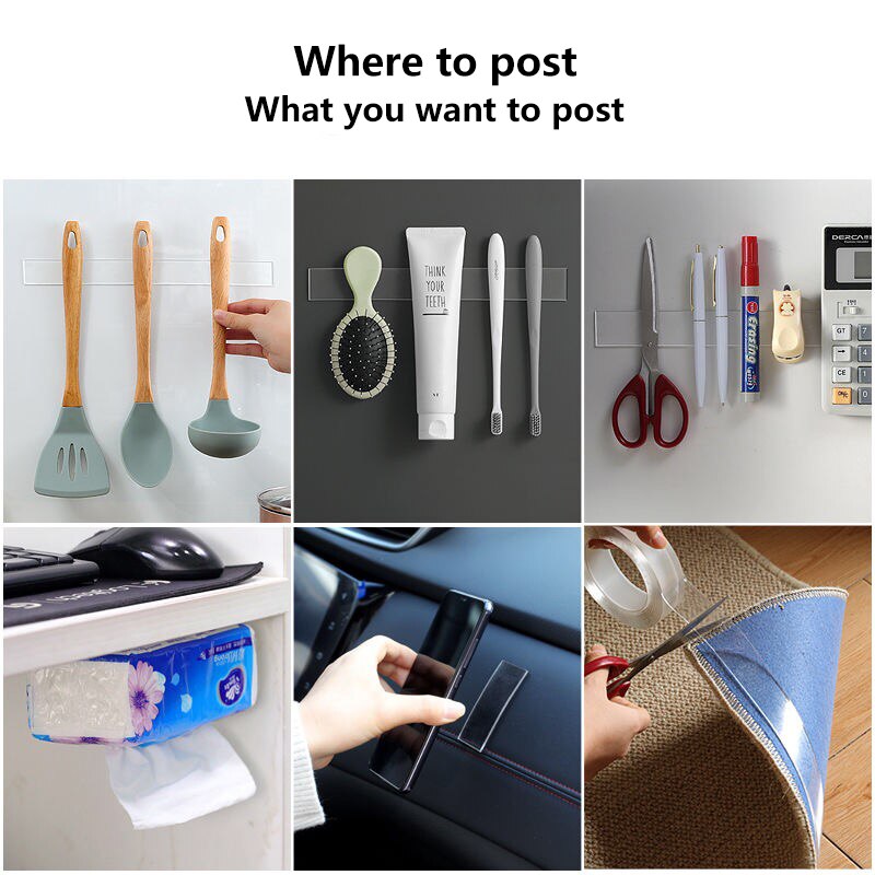 1/2m/3m nano magic tape double sided tape silicone gekko foam tape adhesive gekkotape Reusable Can Washed Acrylic Fixing Tape