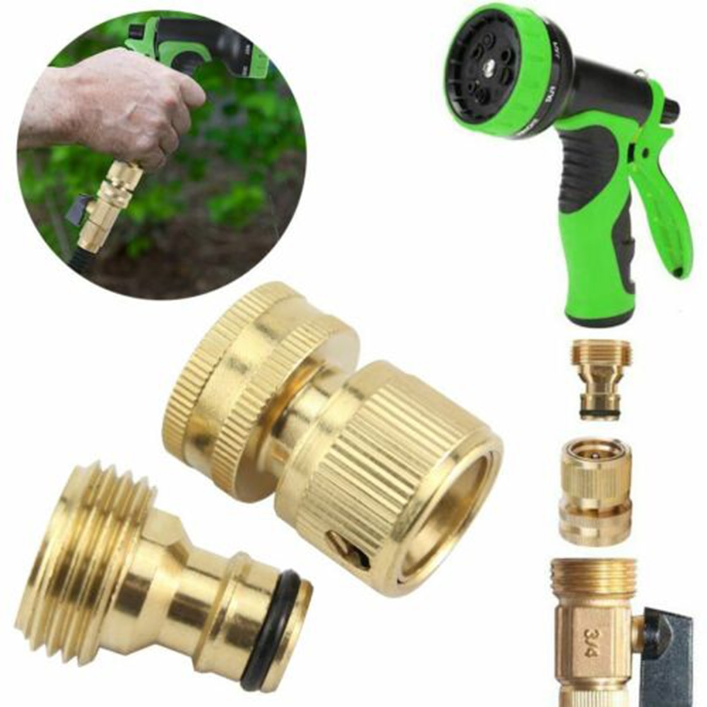 Garden Hose Quick Connect Brass Quick Connector Fitting 3/4 Inch Accessories can CSV