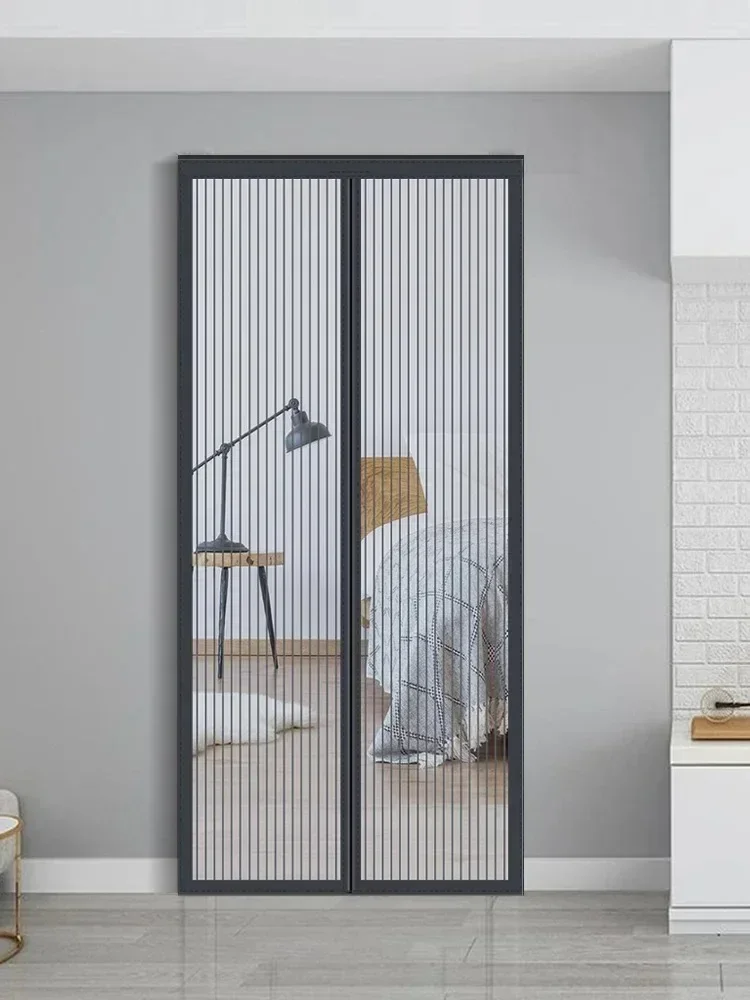 Flipperzero magnético porta janela mosquiteiro insectscreen ecoflow antibug cortinas casa jardim ao ar livre proteção porta cortina: 6*2.6 / Preto