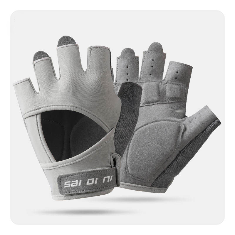 Gants de sport haltérophilie Fitness cyclisme demi doigt Protection solaire haltère glace soie hommes femmes Yoga gants antidérapants