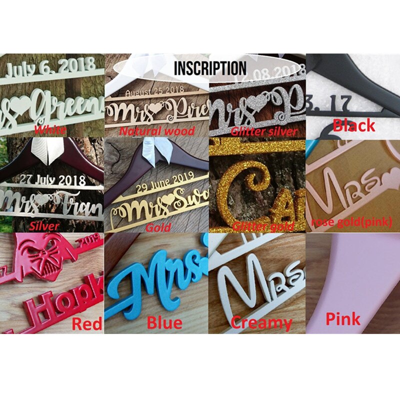 Custom Trouwjurk Hanger Met Naam Datum Bruid Bruidegom Pak Hanger Hout Bridal Hanger Met Strik Bruidsmeisje Kleerhanger