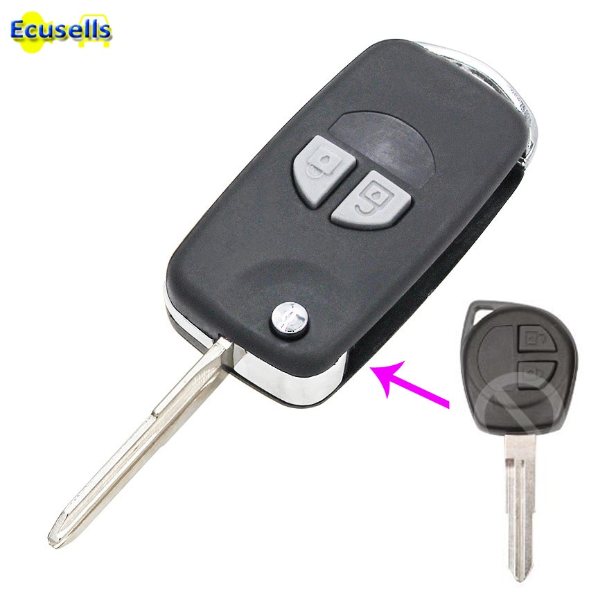 Flip Folding 2 Button Remote Key Shell Case Blank Fob for Suzuki Grand Vitara Swift Ignis SX4 Liana Alto SZ11R Blade