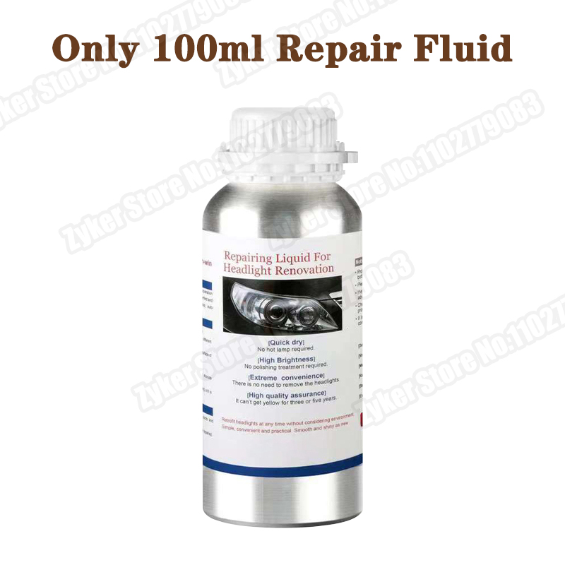 Kit de restauración de pulido de faros de coche, herramienta de cuidado de faros automotrices, juego de restauración de faros, líquido de restauración de faros de coche: Negro
