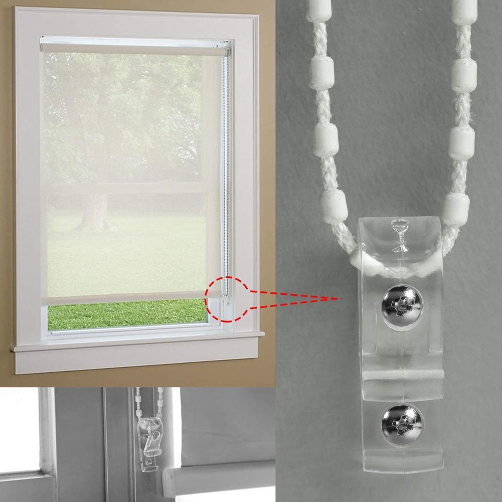4pcs/set Child Safe Roller Blind Hook Fixed Clip Shutter Blind Rope Holder Vertical Roman String Cord Accessories Curtain C I8H4