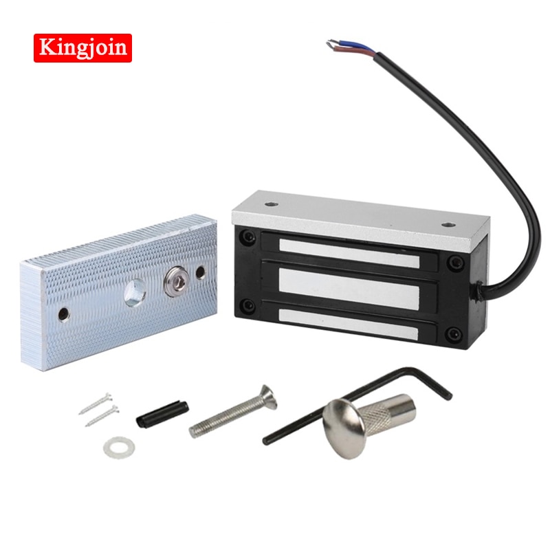 DC12V /24V electromagnetic lock magnetic lock 60Kg/100Lbs holding force for showcase cabinet door frameless glass