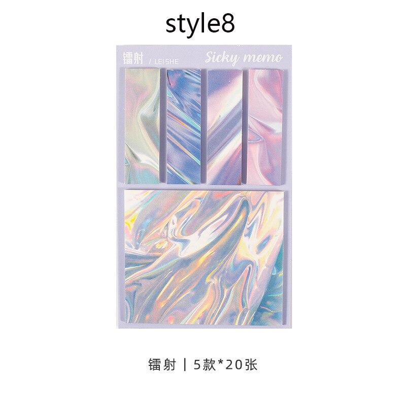 100 Sheets/Set Sticker Sticky Notes Memo Pad Diy Scrapbooking Dagboek Index Bladwijzer Sticker: style8
