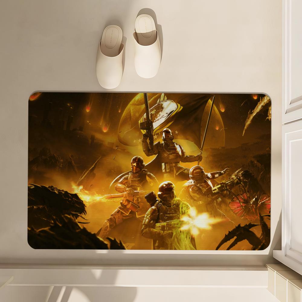 Helldivers 2 Tappetino Morbido Diatomea Bagno Tappetino Assorbente, Toilette del Bagno, Tappetino per la Casa, Tappetino per Porta Tappeto: 50x160cm / Grigio chiaro