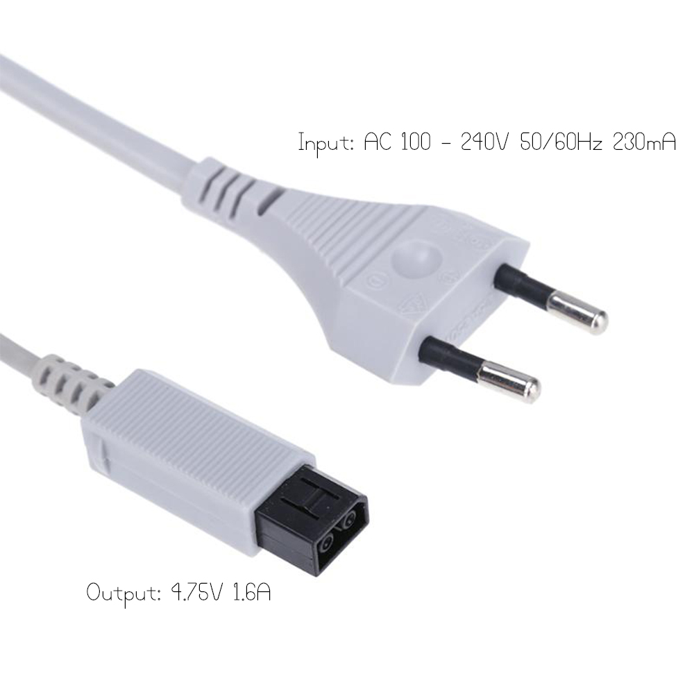 Adapter Charger for Nintendo Wii Game Console Controller AC 100-240V 12V 3.7A Charging Cable EU Plug Power Supply