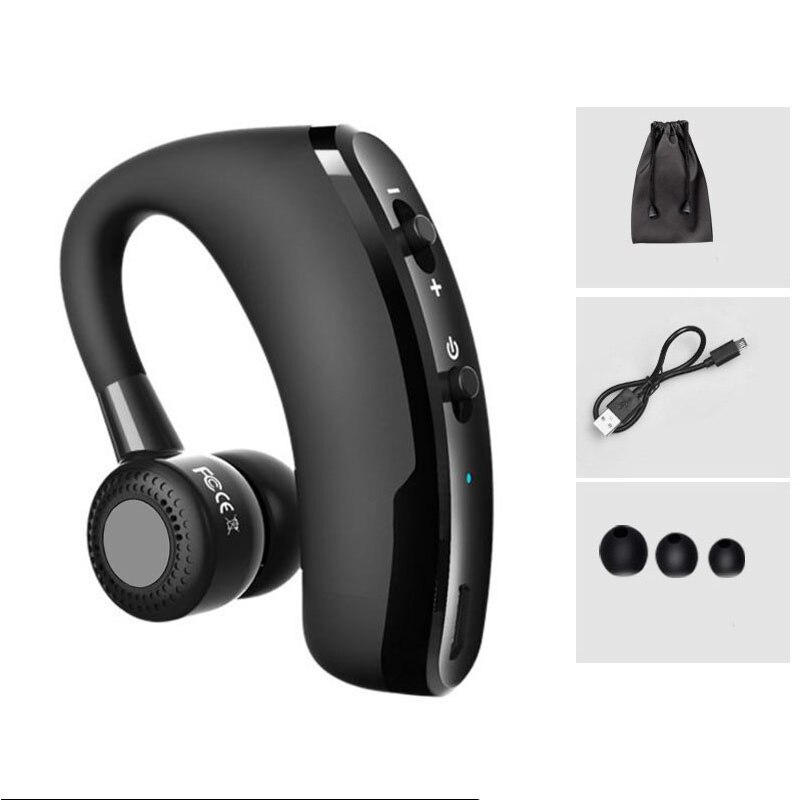 Yulubu V8S Business Bluetooth Oortelefoon Sport Draadloze Bluetooth Headset Handsfree Oortelefoon Voor Driver Met Microfoon En V8: V9 no voice command