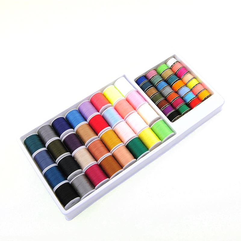 60/42/24 Colors 100% Polyester Yarn Sewing Thread Roll Machine Hand Embroidery 1000 Yard Each Spool Durable For Home Sewing Kit