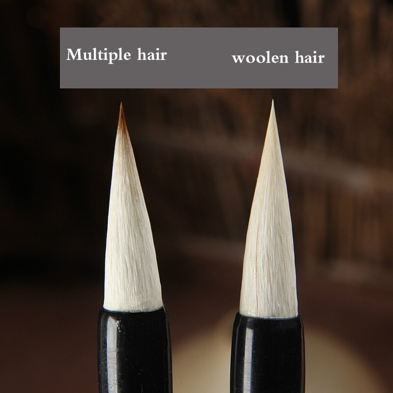 3pcs White Clouds Calligraphy Woolen Hair Writing Brush Calligraphy Drawing Freehand Painting Brushes Brush Pen Tinta China