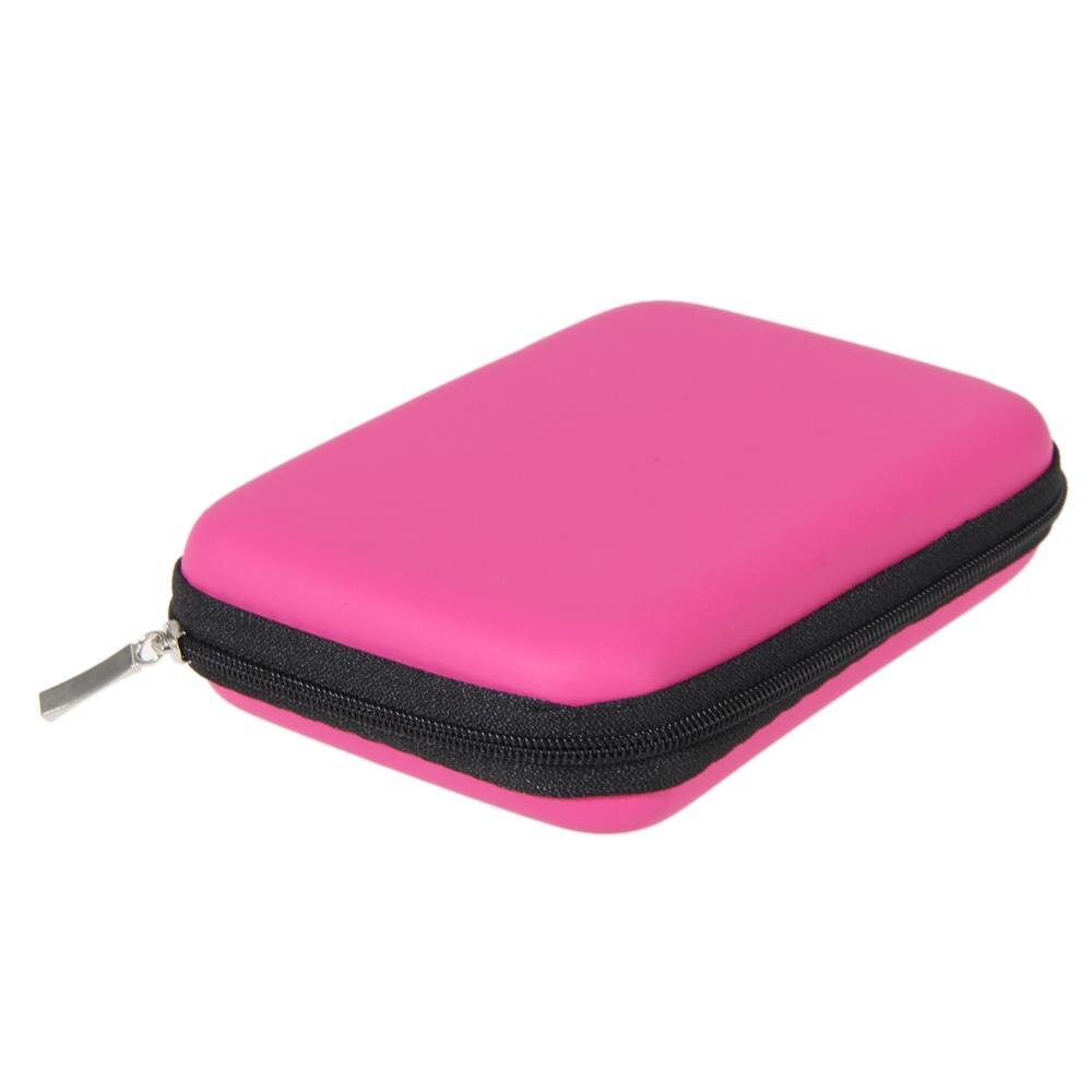 Draagbare 2.5 "Externe Usb Hdd Hard Drive Disk Opbergtas Hand Carry Case Cover Pouch Tas Voor Pc Laptop telefoon Opslag Gevallen: rose red