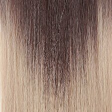20inch Long Straight Clip In Hair Extensions 7Pcs/Set Synthetic Hairpiece with Clips Ombre Brown High Temperature Fiber Hair: NFP0010-3