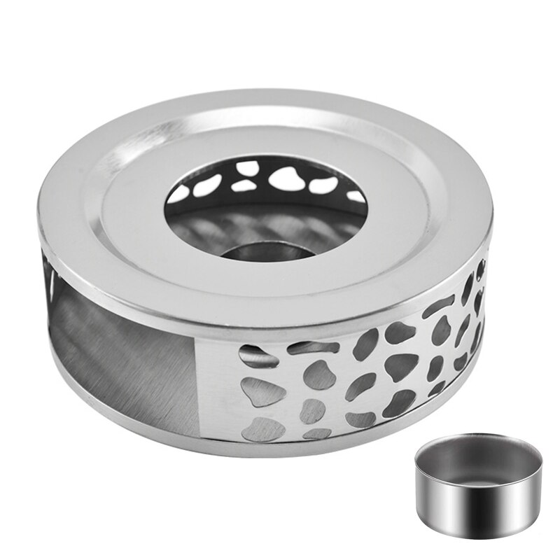 Base para calentar bebidas de café y té, calentador duradero de acero inoxidable para tetera, soporte para velas, trivetes: A