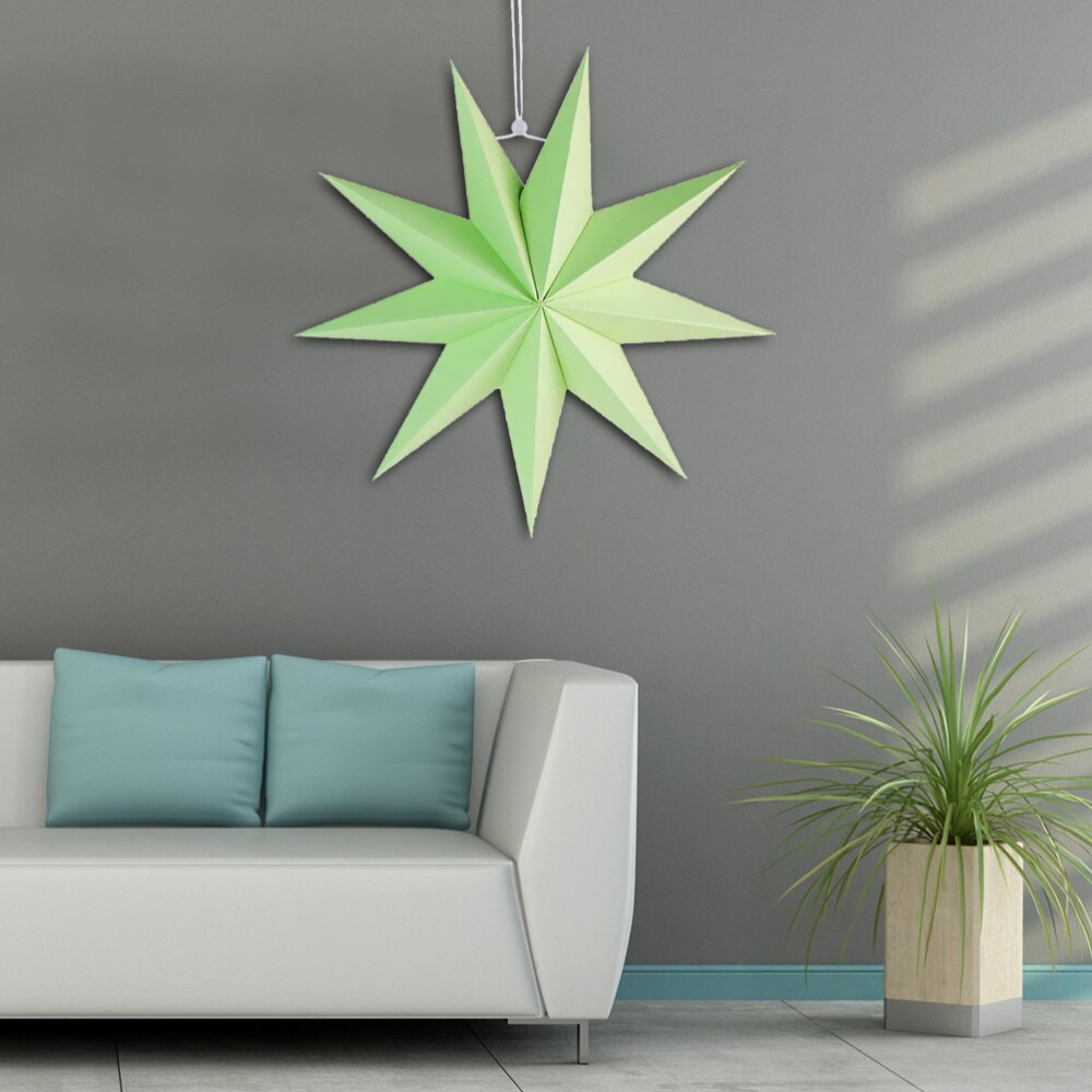 Paper Lamp Shade Star Lantern Lamp Accessory 30cm(Orange)