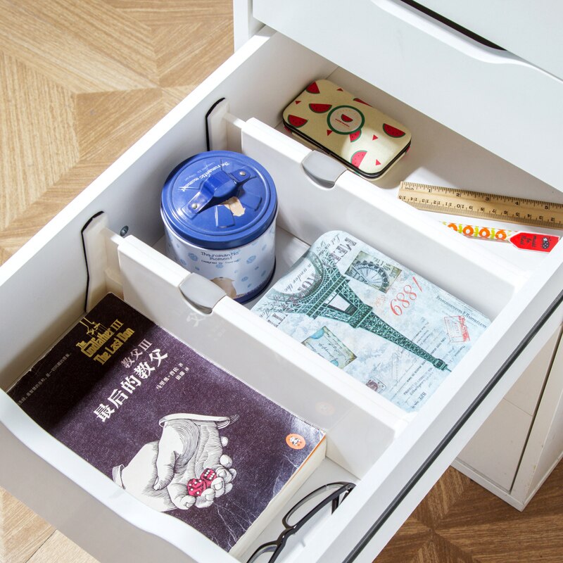 Lade Telescopische Divider Garderobe Lade Telescopische Divider Garderobe Gelaagde Plastic Baffle Board Opslag En Sorteren Partitie