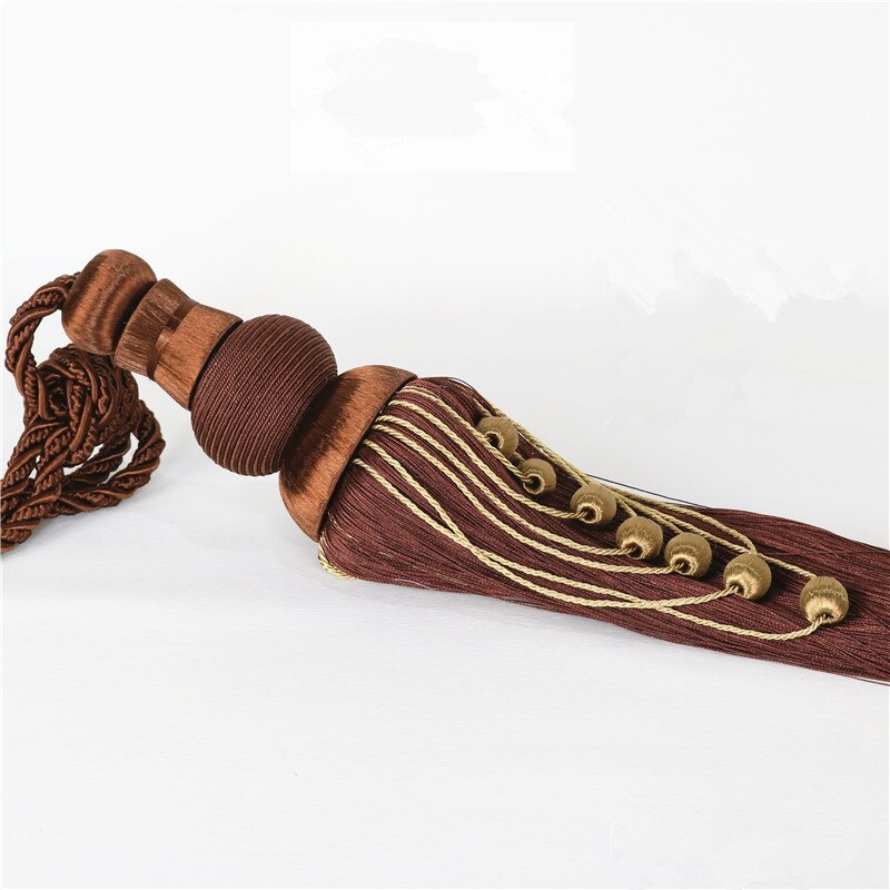 2 stks/paar Gordijn Tieback Bandjes Haken Houder Opknoping Bind Touwen Riem Gordijn Accessoires Tiebacks Tassel Fringe Borstel Decor