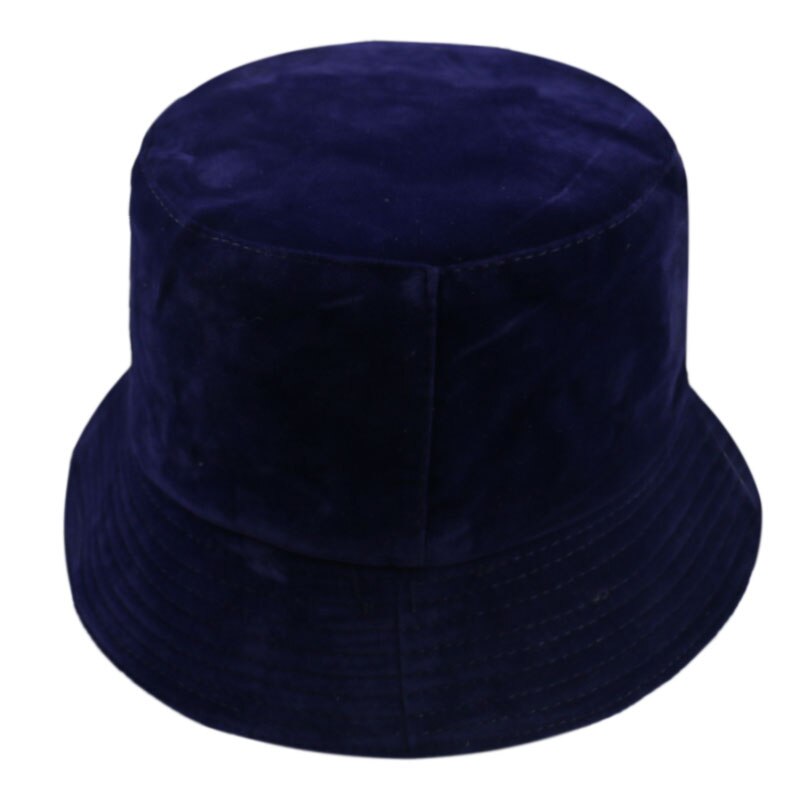 Foxmom chapéu de veludo em cor sólida, chapéu caçamba preto e branco para outono e inverno, masculino e feminino: Navy