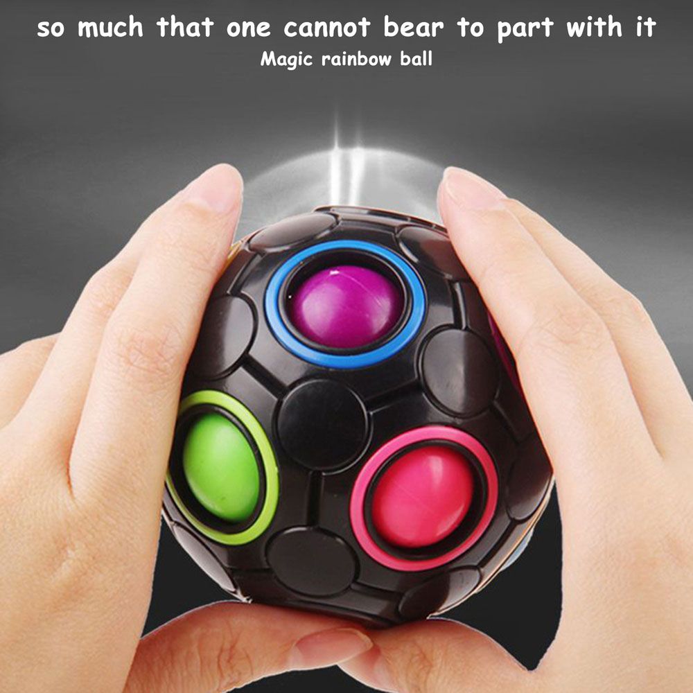 Antistress Stress Relief Cube Rainbow Ball Puzzles Football Cube Funny Hand Game Brain Teaser Educational Fidget Toys For Kids