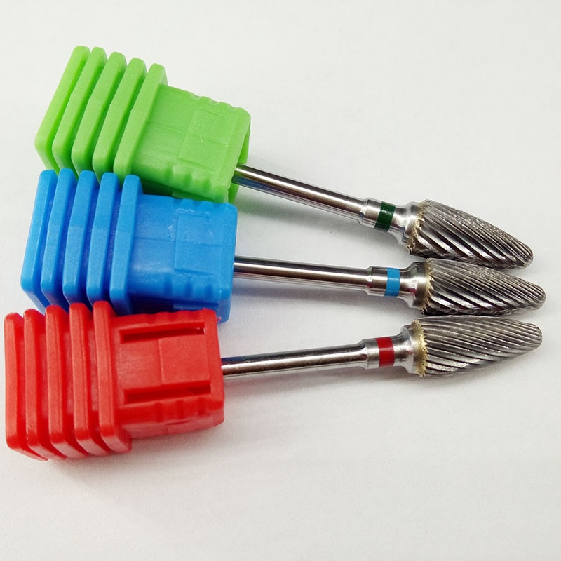 In voorraad! 2018carbide nail boor elektrische nagelvijl boor grof carbide boor 3/32 ''101001 nagelvijl, buffe