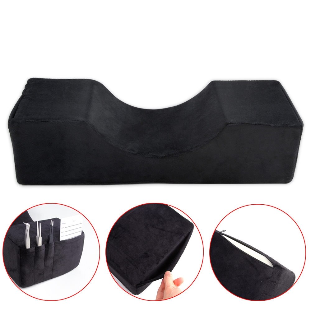 Almohadas de franela para extensión de pestañas, herramientas de maquillaje, para salón de belleza, reposacabezas, soporte para el cuello