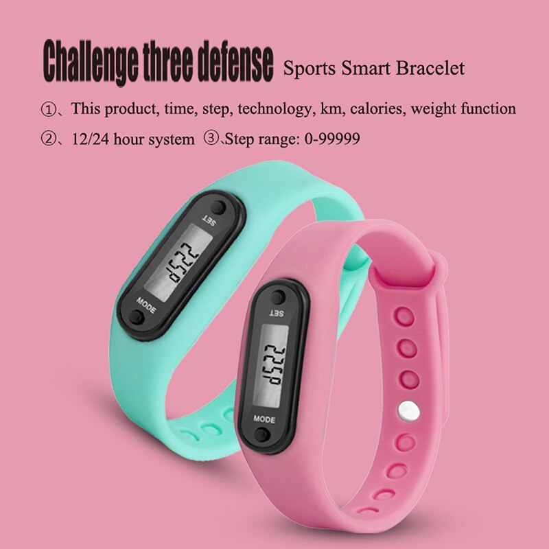 Mini Plastic Pedometer Bracelet Smart Watch Sports Smart Band Step Counter Distance Calorie Calculation Run Step Bracelet