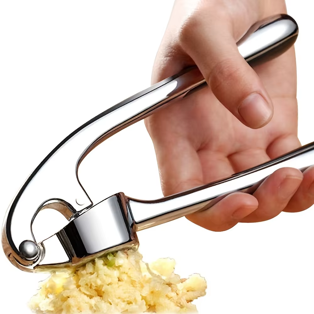 Knoblauchpresse für die Küche, Knoblauchzerkleinerungsmaschine, Zerkleinerungswerkzeug, waschbar in der Spülmaschine, rostfrei