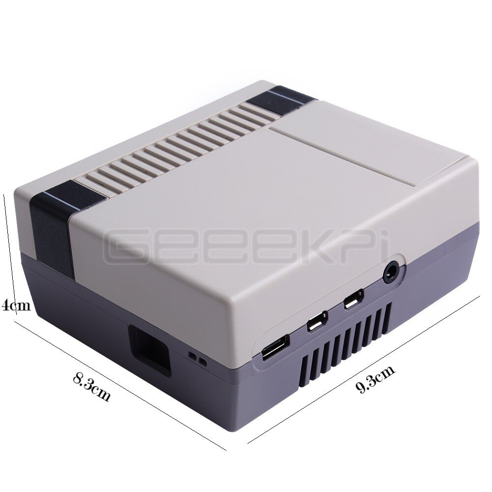 GeeekPi NES4Pi NES Style Case Kit ABS Functional Cooling Fan Heatsinks Screwdrivers Only for Raspberry Pi 4 B or 3B+ / 3B