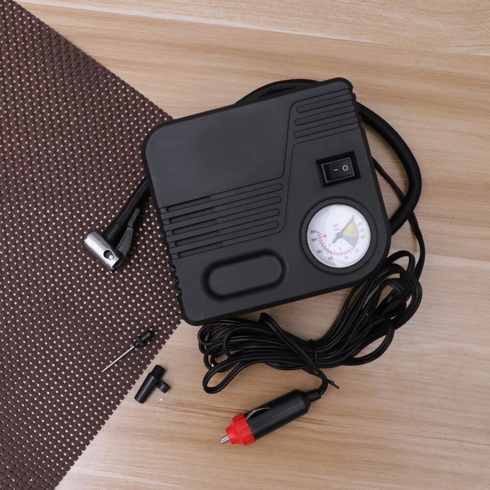 12V-6A Portable Portable 12V Car Auto Electric Air Compressor Tire Inflator Pump High Pressure Inflator Air Compressor Black (12: Default Title