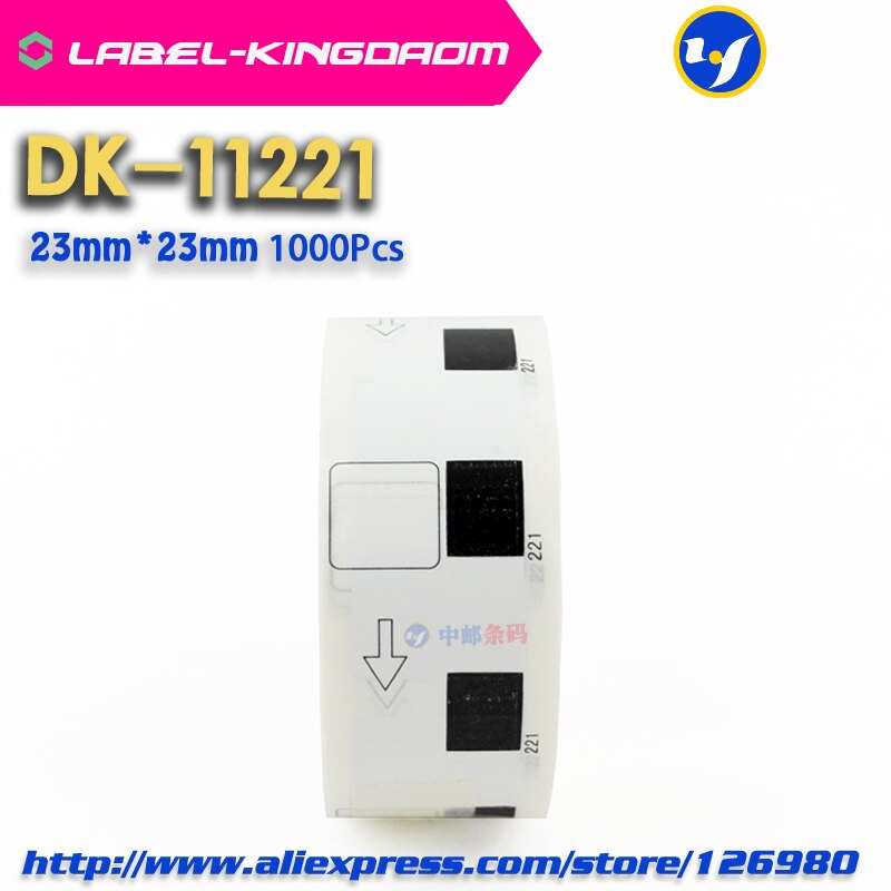 4 Refill Rolls Compatible DK-11221 Label 23mm*23mm 1000Pcs Compatible for Brother Label Printer QL-700/720 White Paper DK-1221