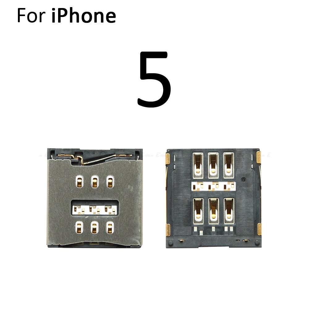 Sim-kort fack kortplats hållare läsare del för iphone 5 5s se 5c 6 6s 7 8 plus fack kortplats uttag: För iphone 5