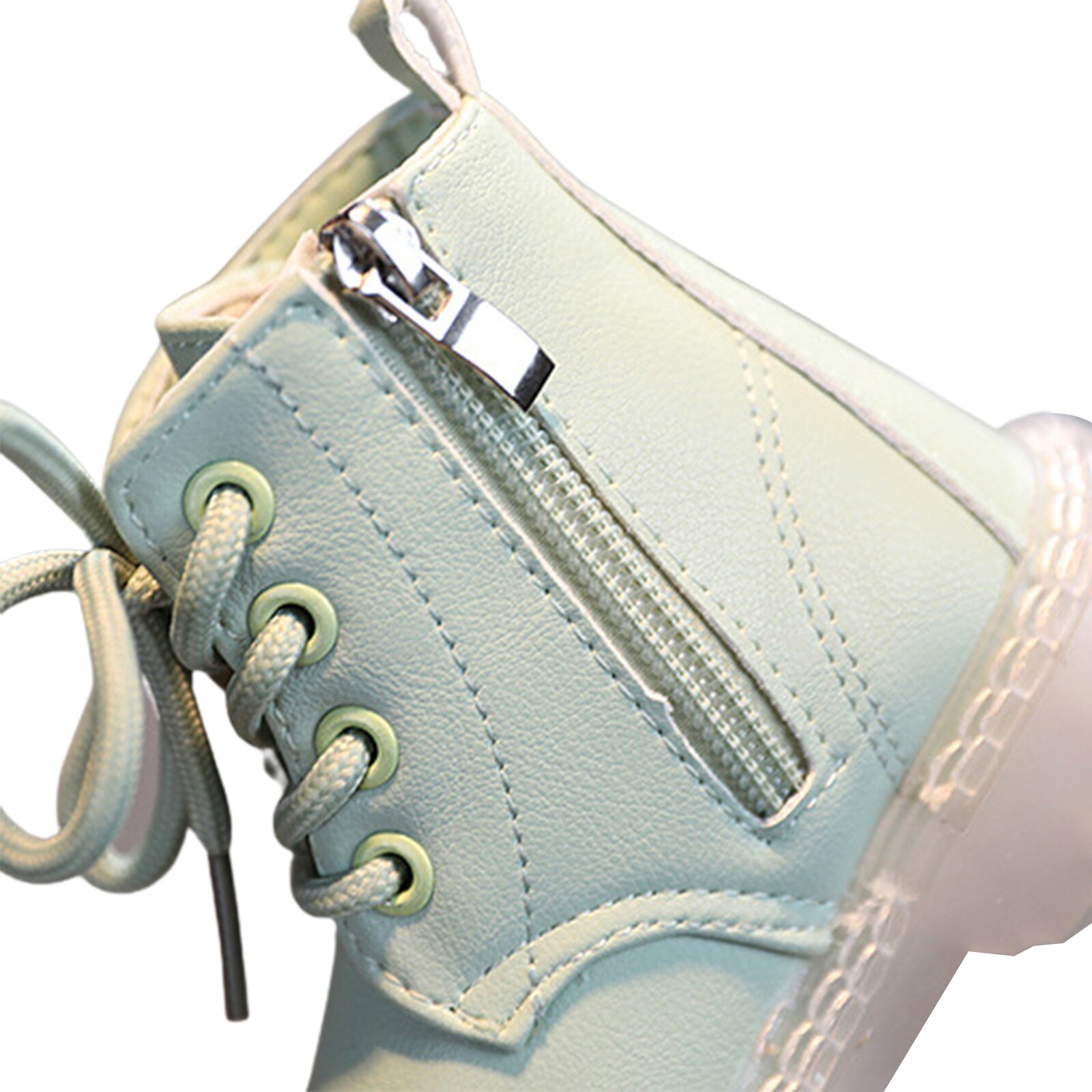 Citgeett-Botas a prueba de agua para niños y niñas, Botines de cuero PU con cordones y cremallera lateral