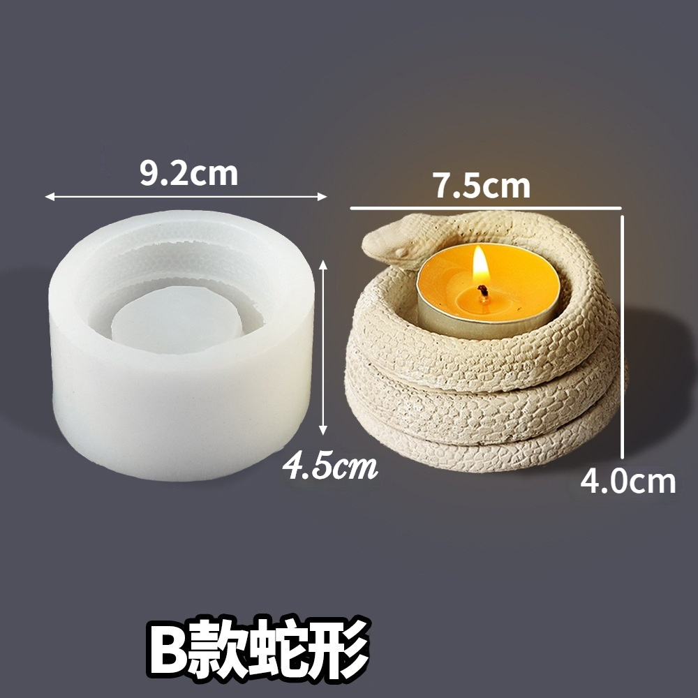 Diy Handgemaakte Winding Snake Kandelaar Siliconen... – Grandado