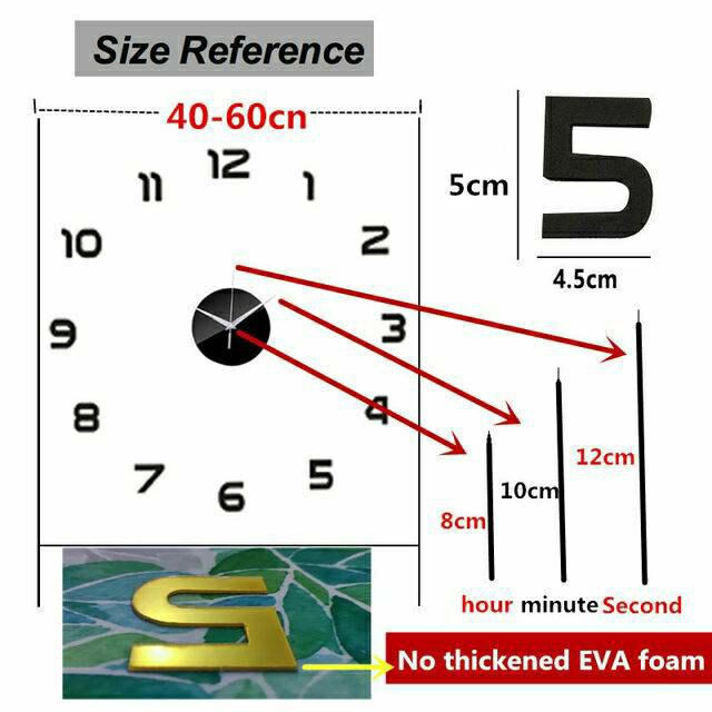 3D horloge murale miroir Stickers muraux salon Quartz montre décoration pour la maison bricolage horloges autocollant reloj de pared