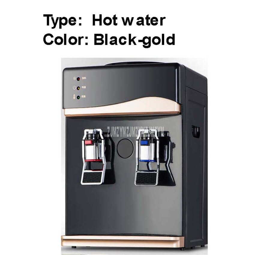 Mini Electric Cold Water Dispenser Machine Dormitory Household Drink Water Dispenser Desktop Vertical Water Heating Boiler: Hot water Gold