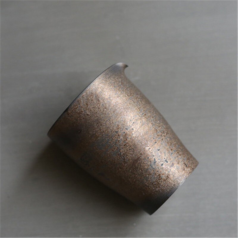 Copper rust glaze retro thin tire ceramic fair cup tea divider uniform tea cup tea sea stoneware tea set accessories tpt46