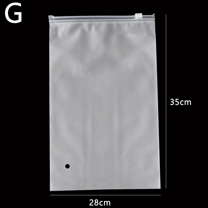 Lynlås taske mat plast pakkepose lynlås lås opbevaringspose taske t-shirts / tøj / sko / make up emballage taske arrangør: G