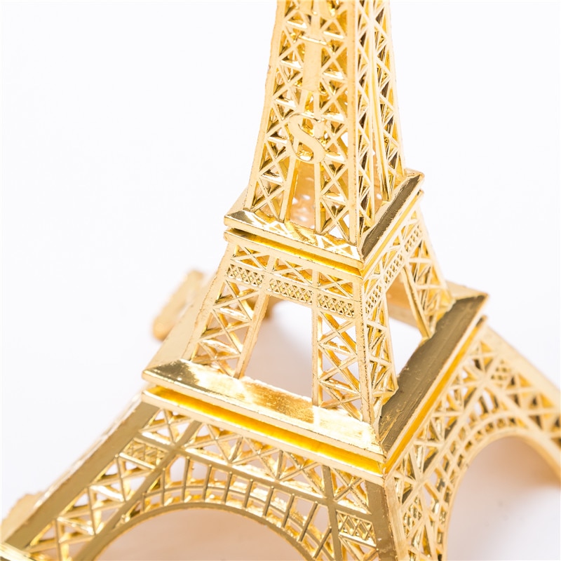 Decoración de la Torre Eiffel dorada, decoración del hogar de aleación de Zinc, de mejora, gabinete decorativo para vino