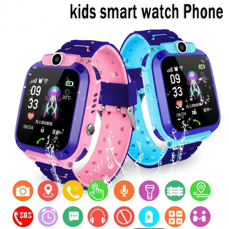 Kinderen Telefoon Horloge Intelligente Foto Waterdicht Horloge Sos Voor Hulp Elektronische Hek Instelling Sim-kaart Kinderen