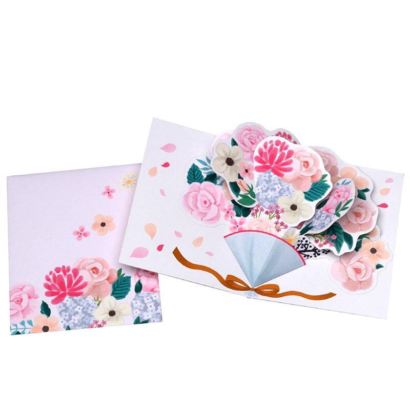 DIY Pop-up Card Flower,Handmade 3D Anniversary Greeting Card Paper Model,Postcard Invitation Papercraft,Craft Toy ER-091
