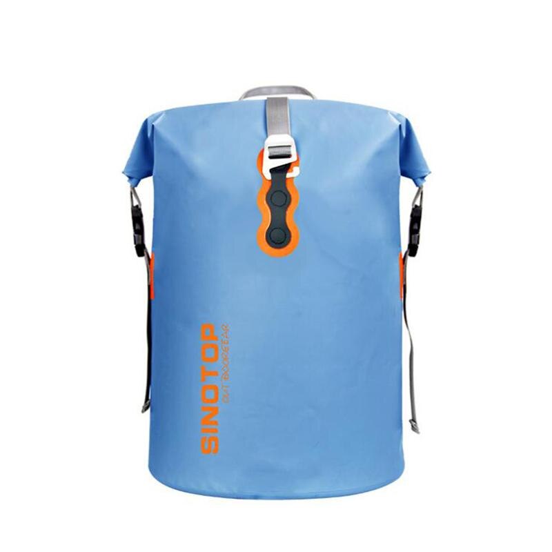 Bolsas secas para buceo IP65, 25/40L, gran tamaño, mochila Impermeable, equipo de Kayak de vela, bolsa seca de cubo plegable, Impermeable de PVC: 40L BLUE