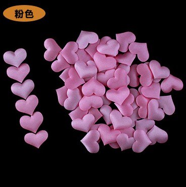 Confettis en forme de cœur pour lit de mariage | Éponge à jeter en forme de cœur, fleurs pour décoration en chambre, pétales à la main, fournitures pour fête de amour, 2cm, 100 pièces: 2cm pink