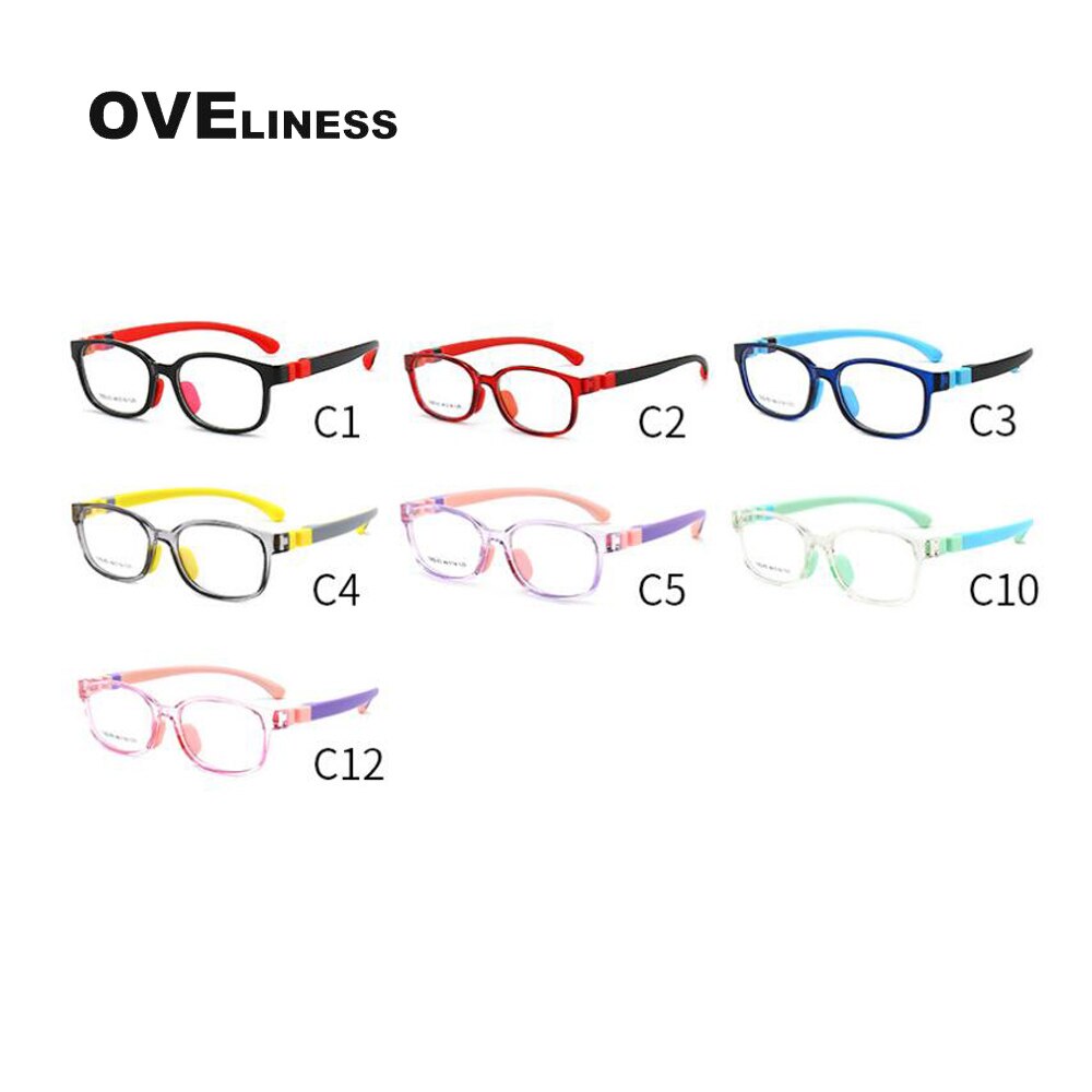 Gafas ópticas para miopía para niños y niñas, montura para gafas TR90 graduadas,