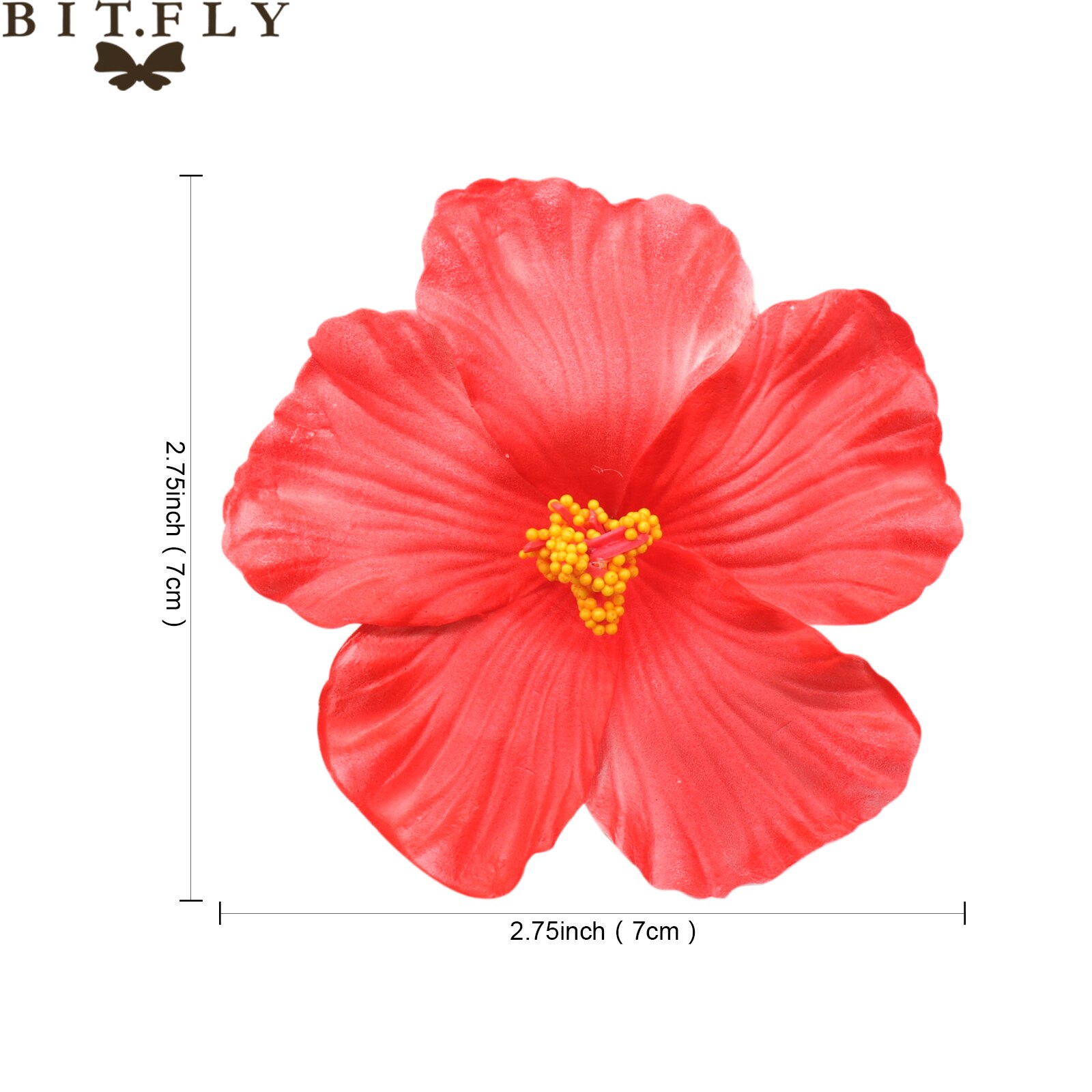 BIT.FLY 10PCS Hawaii party Hibiscus flowers Summer party DIY decorations Artificial PE hibiscus flower Hula girls headwear